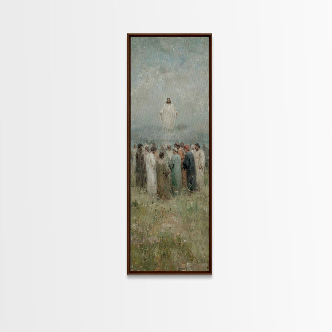Ascending Glory | Framed Canvas Print | Skinny Art | Christian Wall Art | Jesus Painting | Christian Art Canvas | Christmas Art