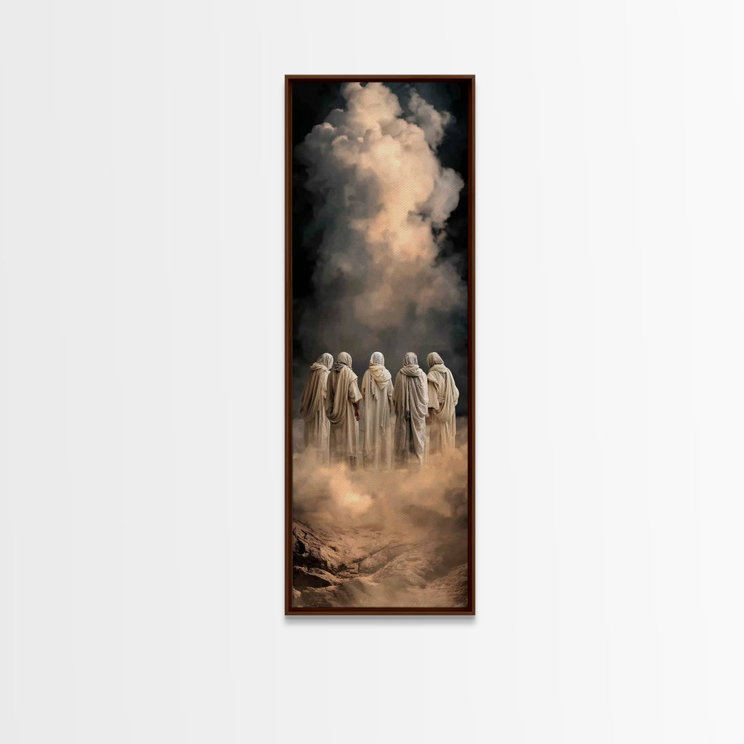 Eternal Teaching | Framed Canvas Print | Narrow Art | Christian Art Canvas | Christian Wall Art | Jesus Painting | Christmas Art