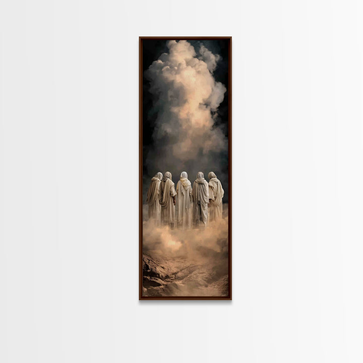 Eternal Teaching | Framed Canvas Print | Narrow Art | Christian Art Canvas | Christian Wall Art | Jesus Painting | Christmas Art