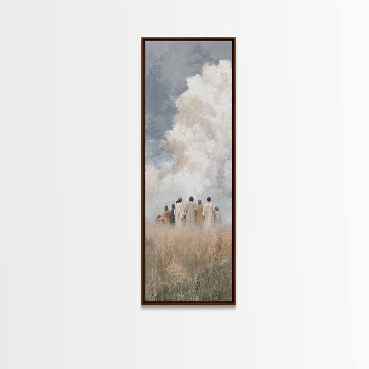 Hopeful Horizon – Framed Canvas Print – Tall Narrow Wall Art – Christian Art Canvas – Christian Wall Art – Jesus Painting – Christmas Art