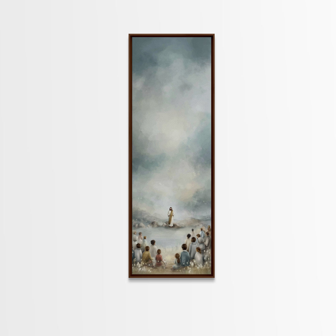 Twilight Of Grace – Framed Canvas Print – Tall Skinny Art Print – Christian Painting – Christian Wall Art – Christian Art Canvas – Christma