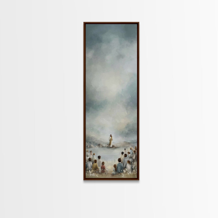 Twilight Of Grace – Framed Canvas Print – Tall Skinny Art Print – Christian Painting – Christian Wall Art – Christian Art Canvas – Christma