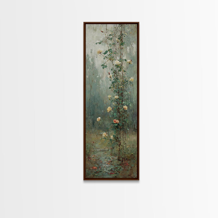 Blossoms Of Grace – Framed Canvas Print – Tall Narrow Wall Art – Christian Wall Art – Christian Art Canvas – Vintage Christian Art – Christ