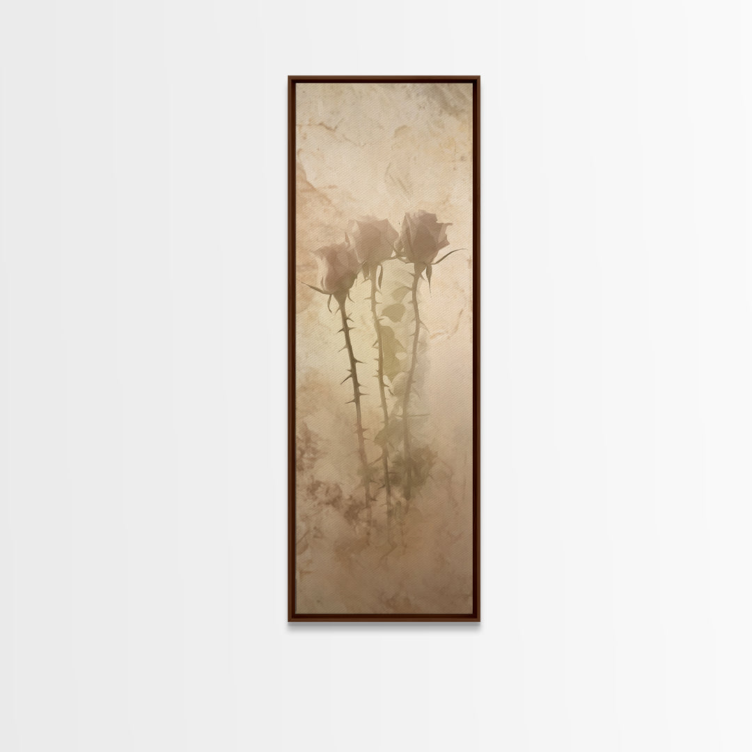 Thorns Of Mercy | Framed Canvas Print | Skinny Art | Christian Art Canvas | Christian Wall Art | Subtle Christian Art | Modern Christian Ar