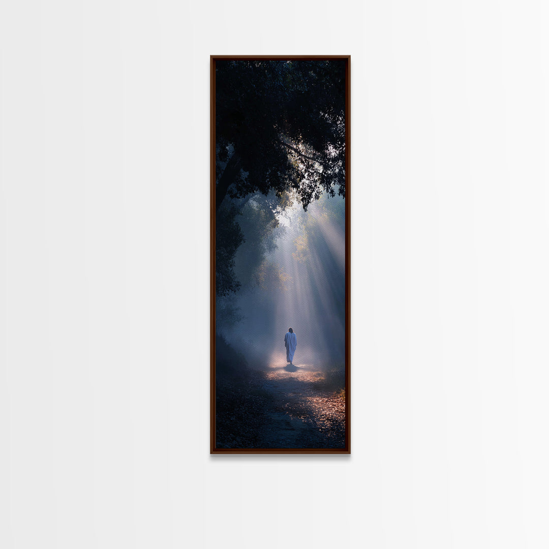 Radiant Tree Promise - Framed Canvas Print - Christian Art Canvas - Jesus Painting - Tall Narrow Wall Art - Christian Wall Art