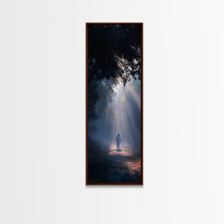 Radiant Tree Promise - Framed Canvas Print - Christian Art Canvas - Jesus Painting - Tall Narrow Wall Art - Christian Wall Art