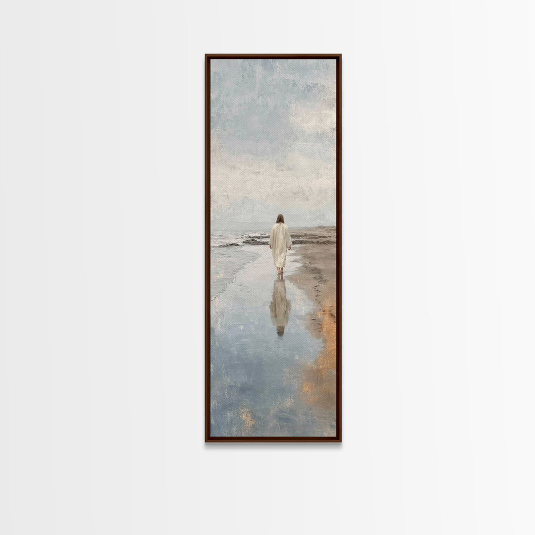 River Of Grace – Framed Canvas Print – Christian Art Canvas – Jesus Painting – Tall Skinny Art Print – Christmas Art – Christian Wall Art