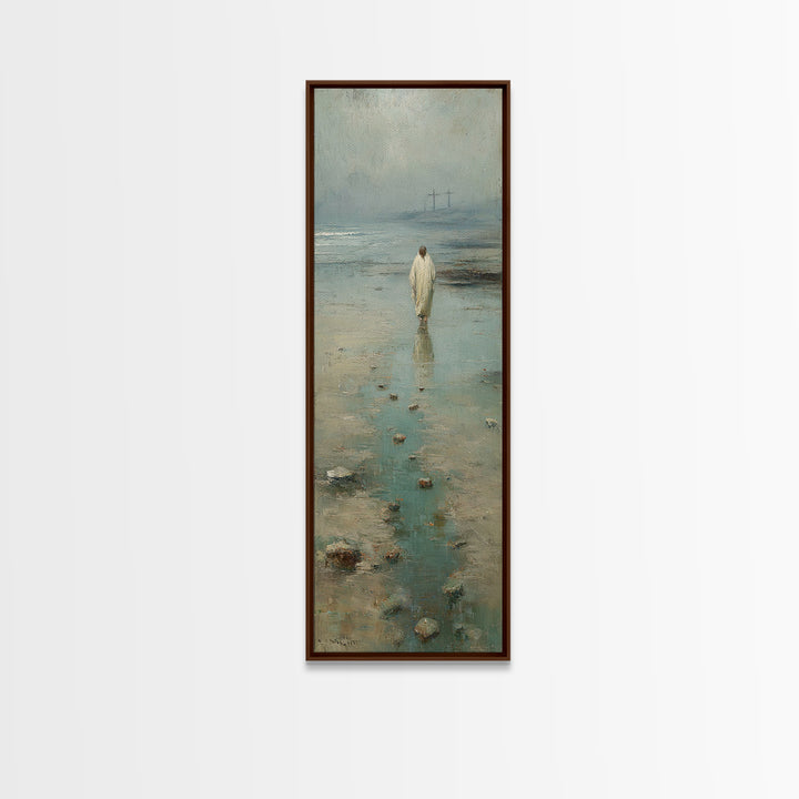Light Of Hope – Framed Canvas Print – Jesus Painting – Christian Wall Art – Christmas Art – Tall Skinny Art Print – Christian Art Canvas