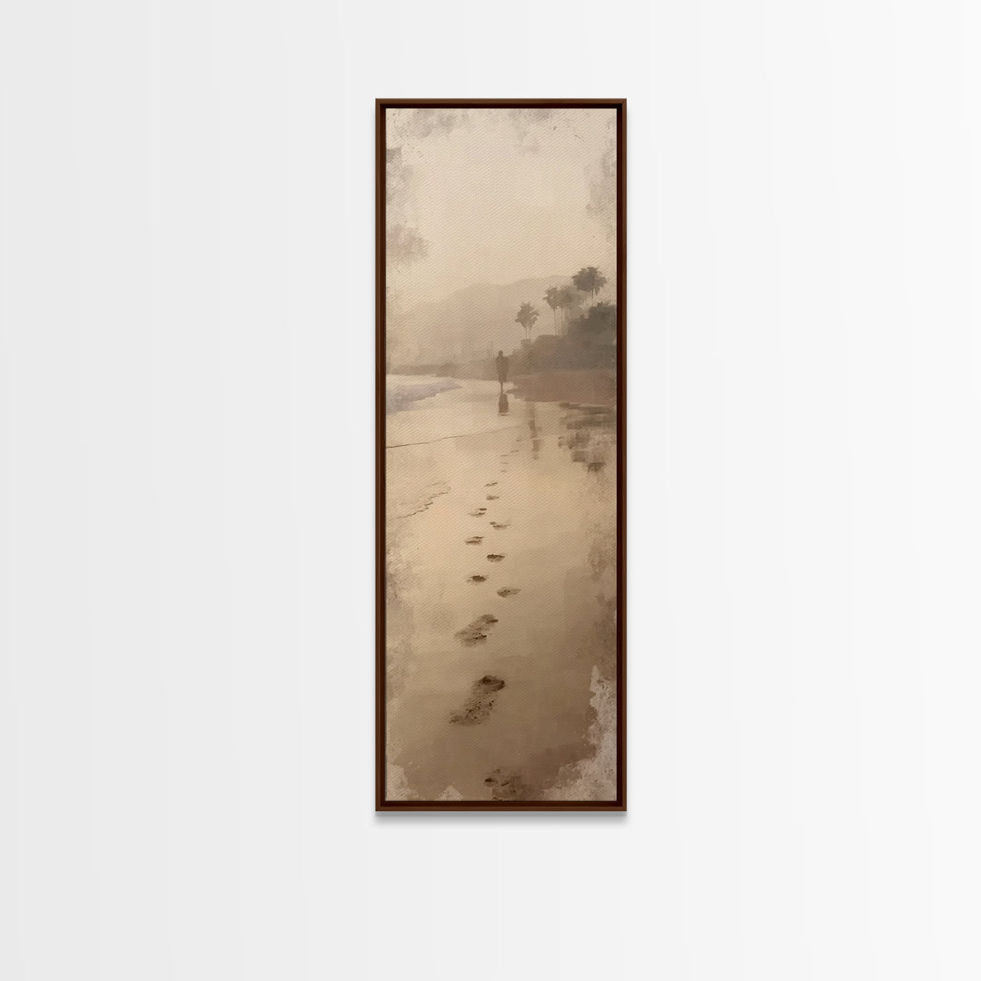 Horizon Of Mercy – Framed Canvas Print – Tall Skinny Art Print – Christian Art Canvas – Christmas Art – Christian Wall Art – Jesus Painting