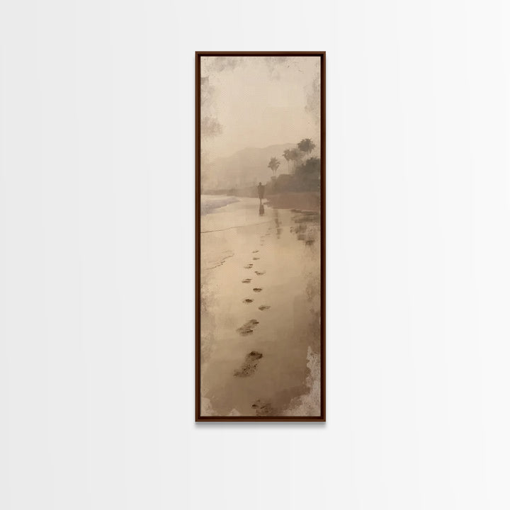 Horizon Of Mercy – Framed Canvas Print – Tall Skinny Art Print – Christian Art Canvas – Christmas Art – Christian Wall Art – Jesus Painting