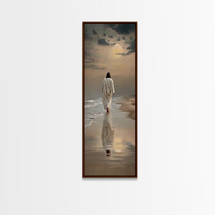 Eternal Guiding Path – Framed Canvas Print – Christian Art Canvas – Christian Wall Art – Jesus Painting – Christmas Art – Tall Skinny Art P