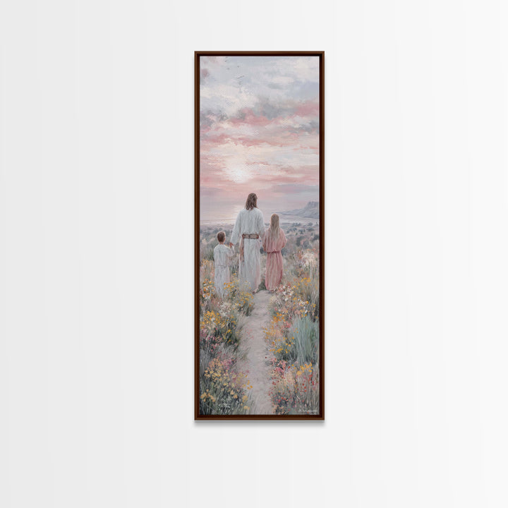 Field Of Blessings – Framed Canvas Print – Christian Wall Art – Christian Painting – Narrow Art – Framed Christmas Art – Jesus Painting
