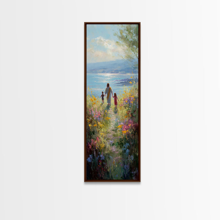 Path Of Grace – Framed Canvas Print – Christian Wall Art – Jesus Painting – Narrow Art – Christian Art Canvas – Christian Christmas Art – C
