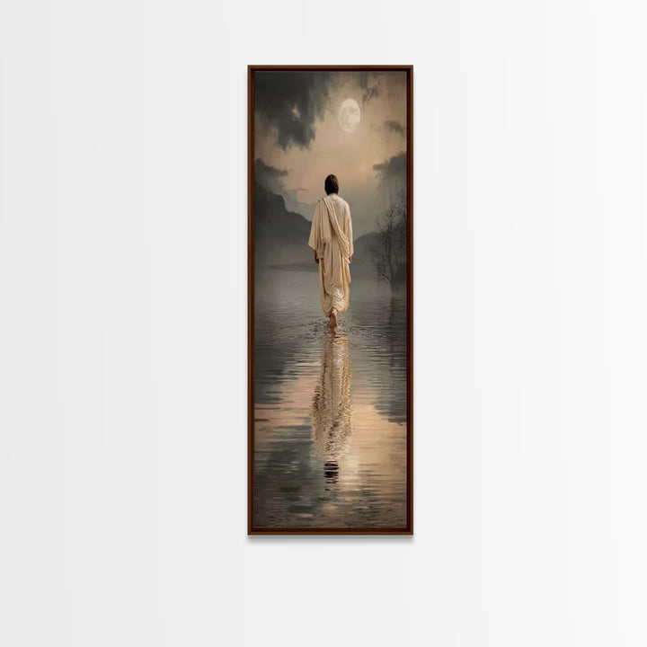 Mist Of Comfort, Framed Canvas Print, Christian Decorations, Narrow Art, Jesus Art Print, Christian Christmas Art, Unique Christian Art, Ch