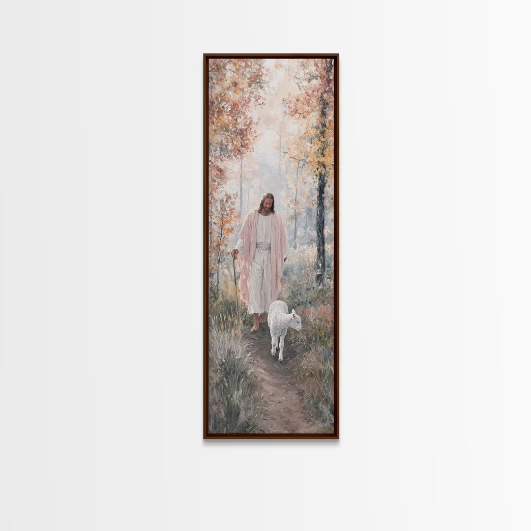 Path Of Mercy – Framed Canvas Print – Tall Narrow Wall Art – Christian Wall Art – Jesus Painting – Christian Art Canvas – Christmas Art