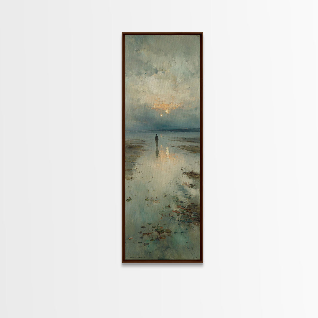 Light Of Peace – Framed Canvas Print – Narrow Art – Christian Wall Art – Jesus Painting – Christian Art Canvas – Christmas Art