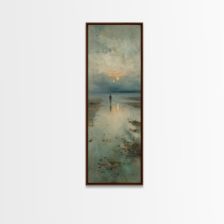 Light Of Peace – Framed Canvas Print – Narrow Art – Christian Wall Art – Jesus Painting – Christian Art Canvas – Christmas Art