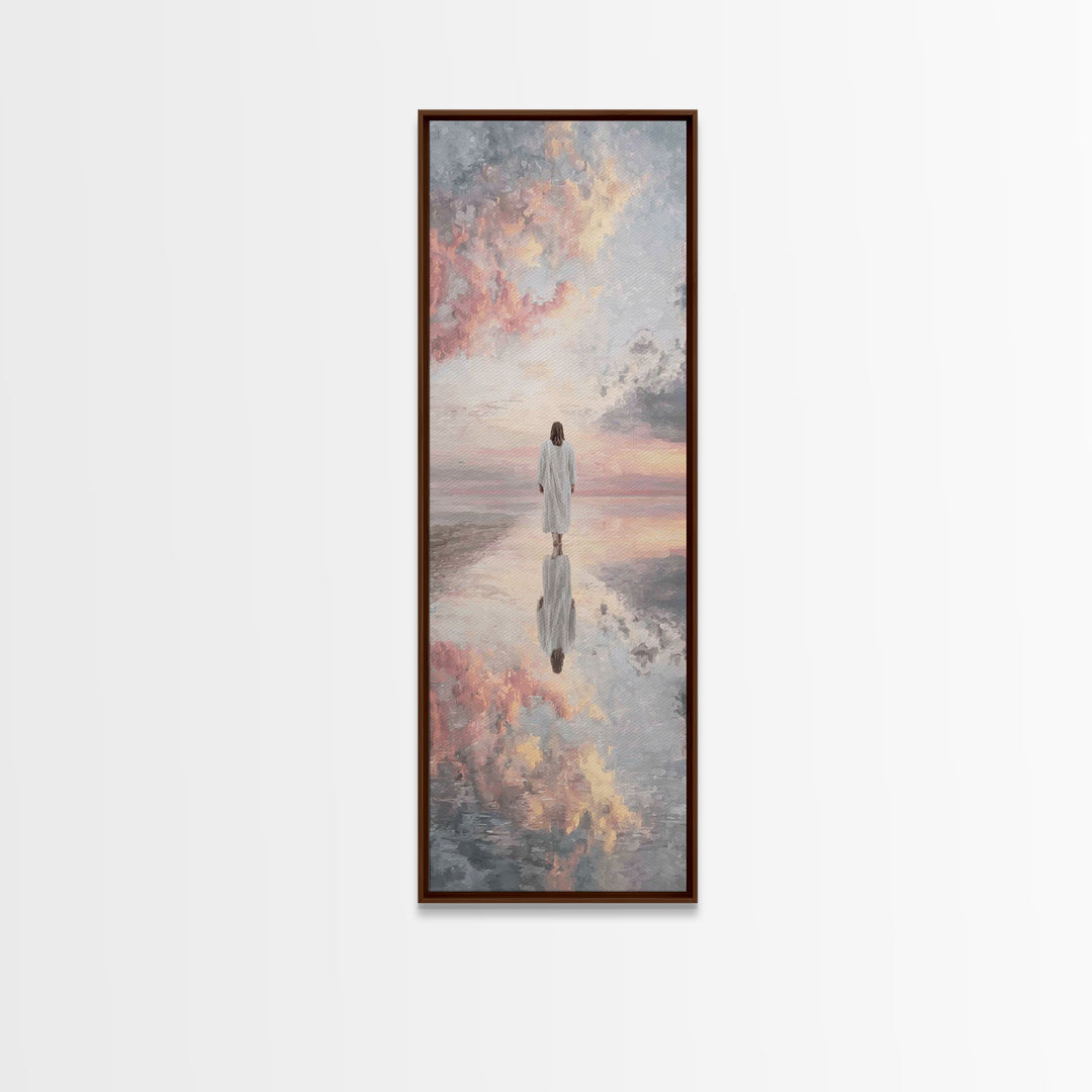 Shepherd’s Comfort – Framed Canvas Print – Skinny Art – Christian Art Canvas – Jesus Painting – Christian Wall Art – Christmas Art