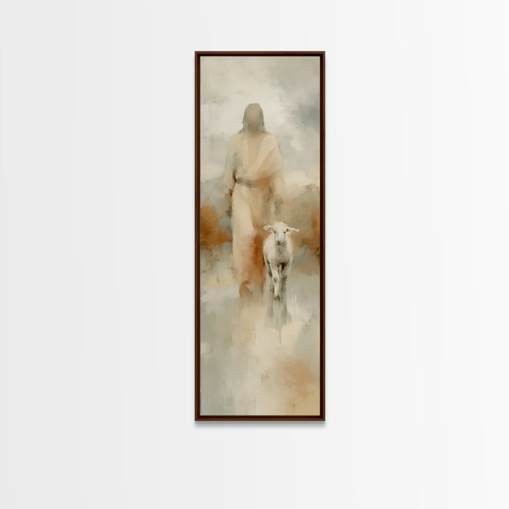 Soft Glory – Framed Canvas Print – Skinny Art – Christian Wall Art – Jesus Painting – Christian Art Canvas – Christmas Art