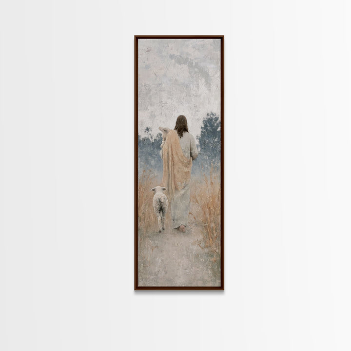 The Shepherd’s Road – Framed Canvas Print – Skinny Art – Christian Art Canvas – Jesus Painting – Christian Wall Art – Christian Art – Chris