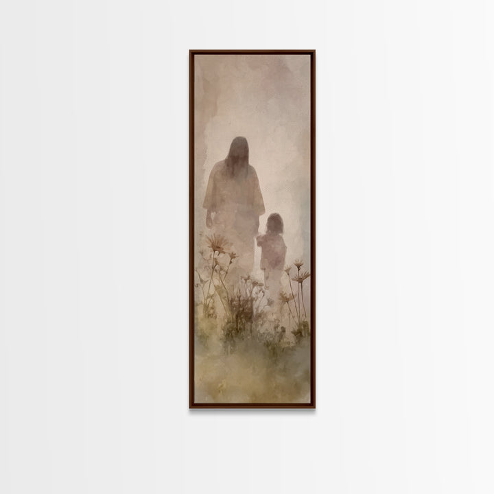 Fields Of Trust – Framed Canvas Print – Skinny Art – Christian Art – Jesus Painting – Christian Canvas – Christian Wall Art – Christian Gif