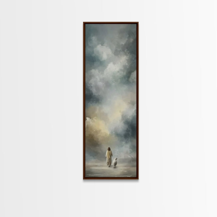 Heavenly Path Light | Framed Canvas Print | Christian Wall Art | Christian Painting | Christian Art Canvas | Christian Decor | Narrow Art