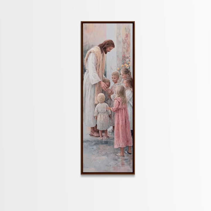 Children Of Promise | Framed Canvas Print | Christian Wall Art | Christian Art Canvas | Christian Painting | Christian Decor | Narrow Art