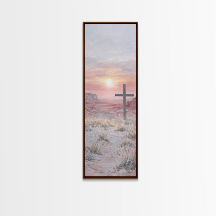 Sunrise Of Grace – Framed Canvas Print – Skinny Art – Christian Wall Art – Christian Art Canvas – Christian Decoration – Abstract Christian