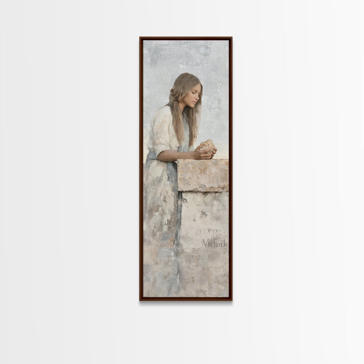 Light Of Grace | Framed Canvas Print | Tall Skinny Art Print | Christian Art | Christian Art Canvas | Christian Wall Art | Christian Painti