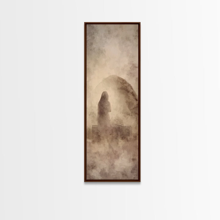 Heavenly Vigil | Framed Canvas Print | Skinny Art | Christian Art | Christian Wall Art | Christian Painting | Christian Art Canvas