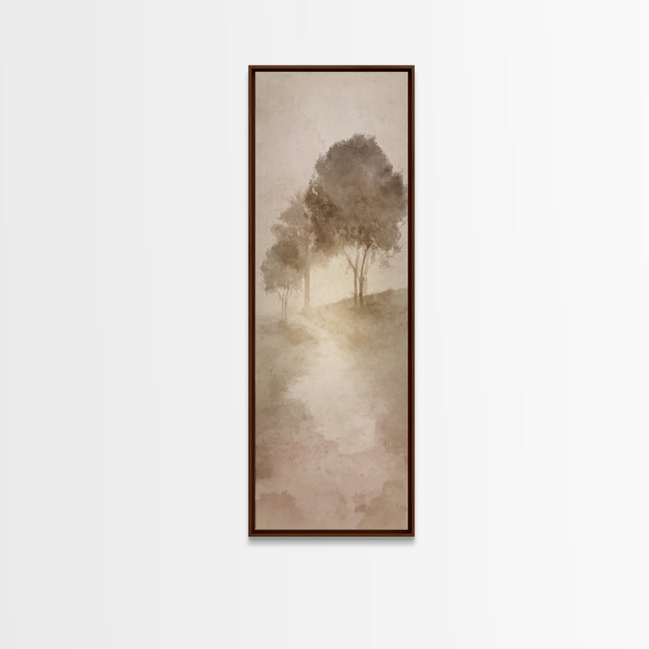 Autumn Stillness, Framed Canvas Print, Tall Skinny Art Print, Christian Art, Christian Painting, Christian Art Canvas, Christian Wall Art