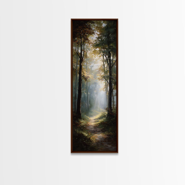 Forest Redeemer | Framed Canvas Print | Narrow Art | Christian Painting | Christian Art Canvas | Christian Wall Art | Christian Decor