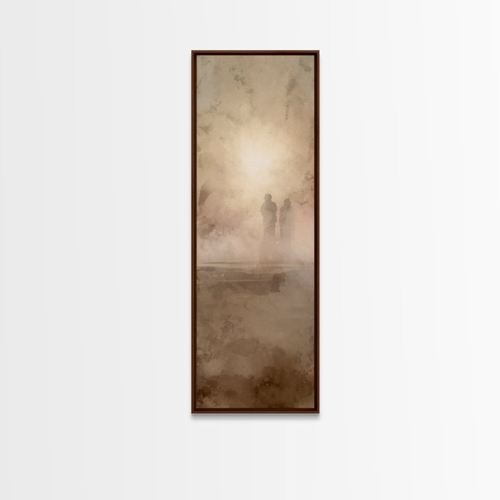 Sacred Horizon | Framed Canvas Print | Christian Wall Art | Tall Skinny Art Print | Christian Art Canvas | Christmas Art