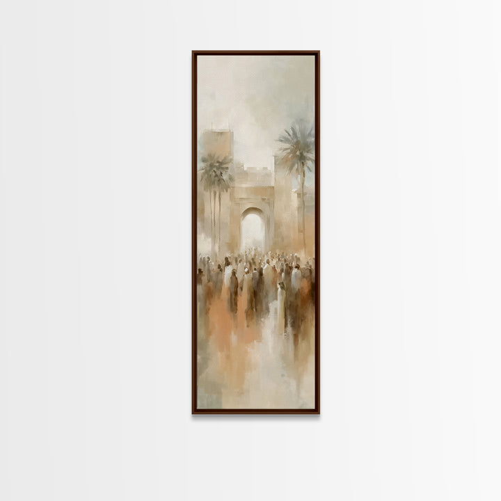 Gate Of Hosanna – Framed Canvas Print – Skinny Art – Christian Wall Art – Christian Art Canvas – Christian Christmas Art – Jesus Painting