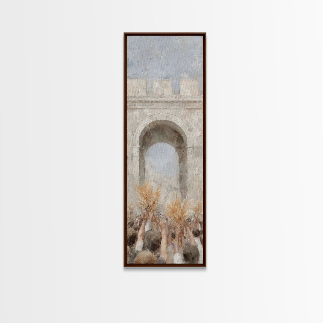 Wheat Offering Praise – Framed Canvas Print – Narrow Art – Christian Art Canvas – Christian Wall Art – Christmas Art – Christian Gift Ideas
