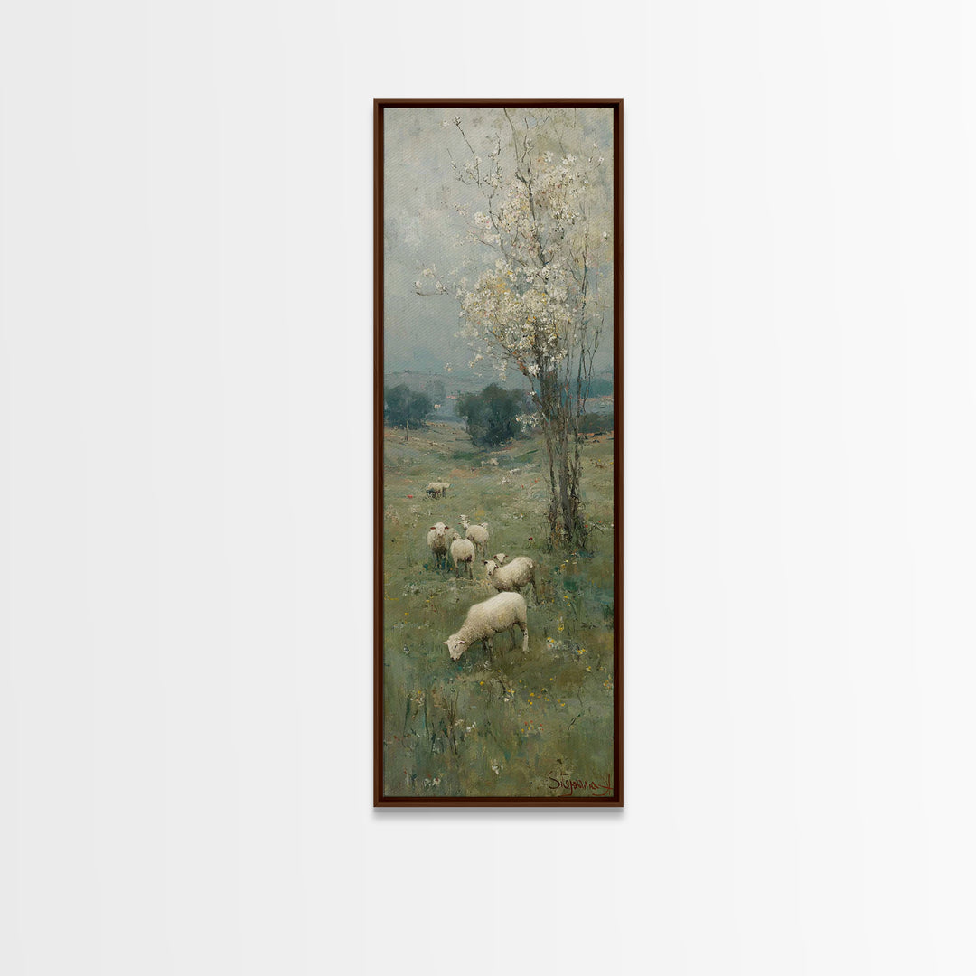 Blossom Field Mercy – Framed Canvas Print – Skinny Art – Christian Art Print – Christian Wall Art – Jesus Painting – Christian Art