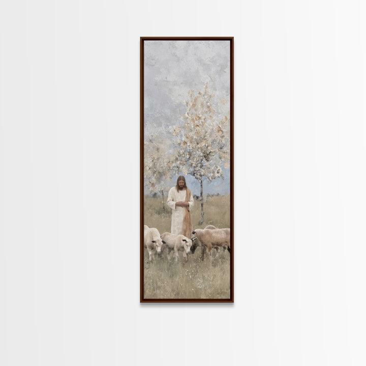 Grace In Spring | Framed Canvas Print | Christian Painting | Skinny Art | Jesus Canvas Art | Christian Decor | Christmas Wall Art