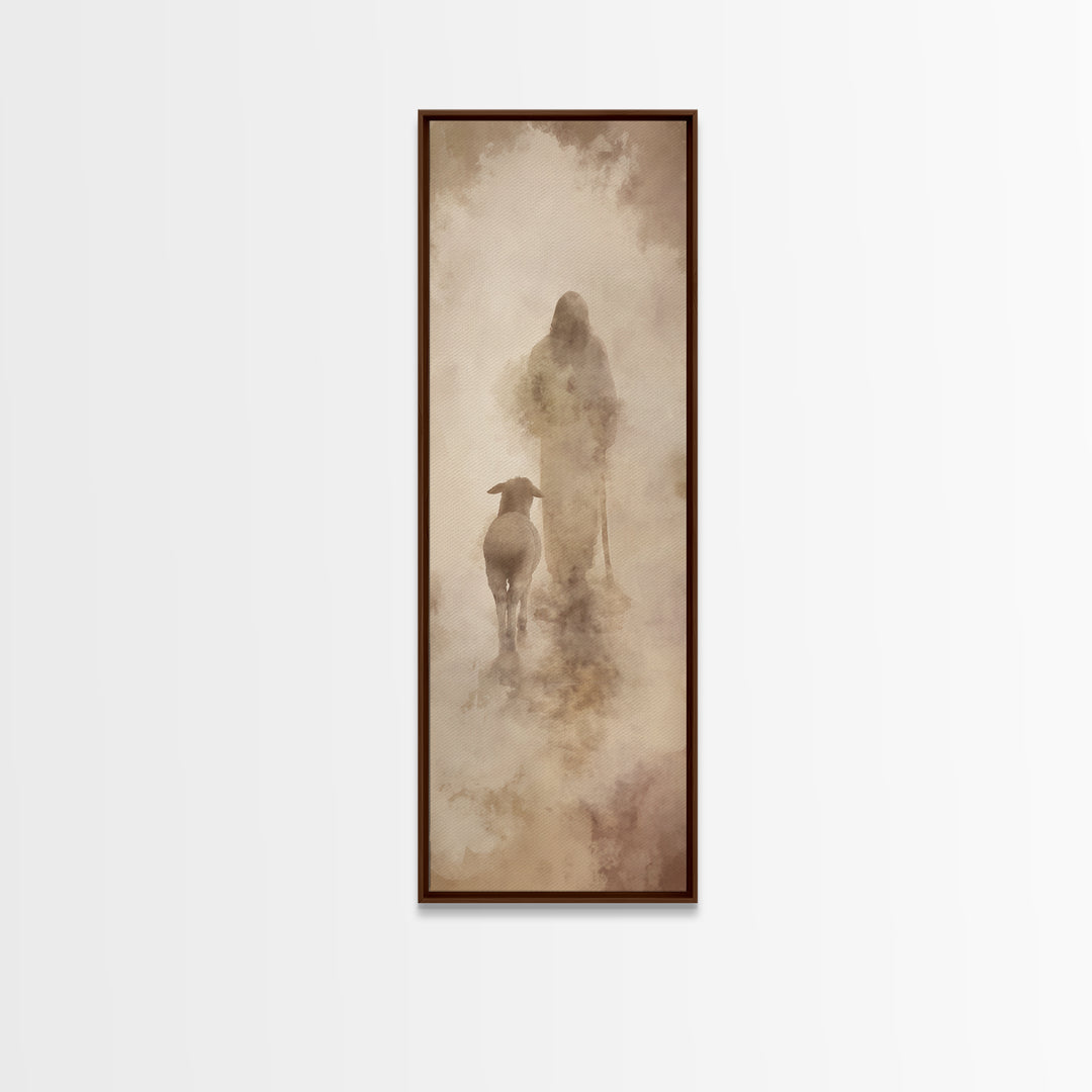 Guided By Light | Framed Canvas Print | Christian Art | Tall Skinny Art Print | Jesus Canvas Art | Christian Gift Ideas | Christmas Art