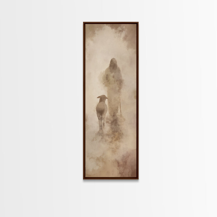 Guided By Light | Framed Canvas Print | Christian Art | Tall Skinny Art Print | Jesus Canvas Art | Christian Gift Ideas | Christmas Art