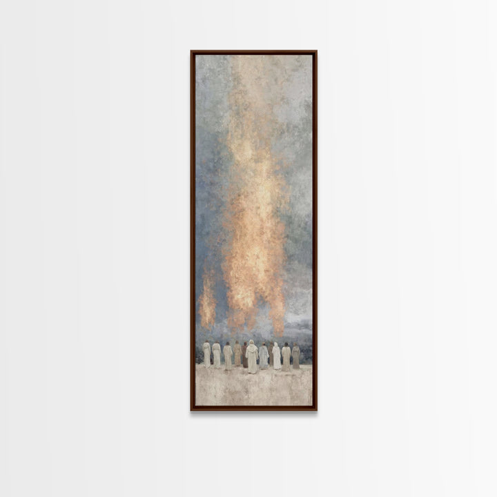Cloudborne Glory, Framed Canvas Print, Tall Skinny Art Print, Christian Art Canvas, Jesus Painting, Christian Wall Art, Christian Decor