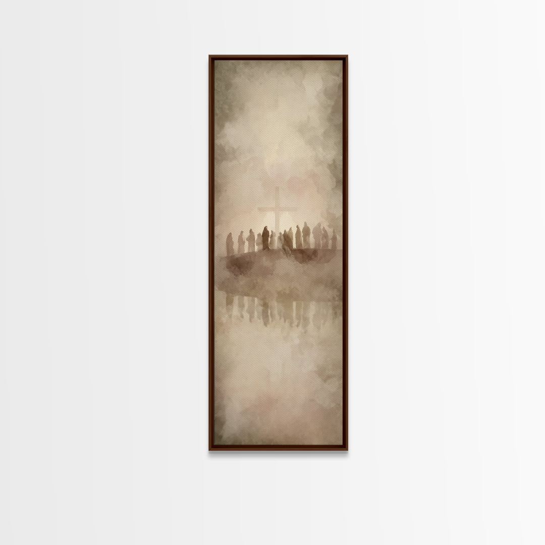 Ascension Flame – Framed Canvas Print – Skinny Art – Christian Art Canvas – Jesus Painting – Christian Wall Art – Modern Christian Art