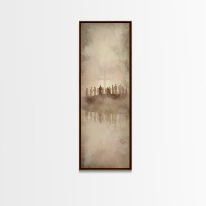 Ascension Flame – Framed Canvas Print – Skinny Art – Christian Art Canvas – Jesus Painting – Christian Wall Art – Modern Christian Art