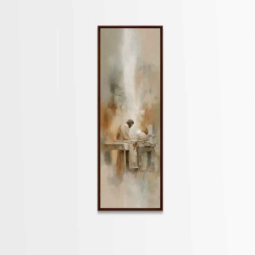 Sacred Craft – Framed Canvas Print – Skinny Art – Christian Art Canvas – Christian Wall Art – Jesus Painting – Modern Christian Art