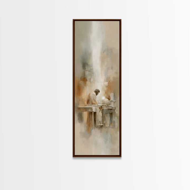 Sacred Craft – Framed Canvas Print – Skinny Art – Christian Art Canvas – Christian Wall Art – Jesus Painting – Modern Christian Art