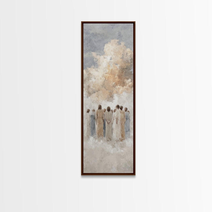 Heavenward Assembly – Framed Canvas Print – Tall Skinny Art Print – Christian Art – Christian Art Canvas – Christmas Art – Christian Painti