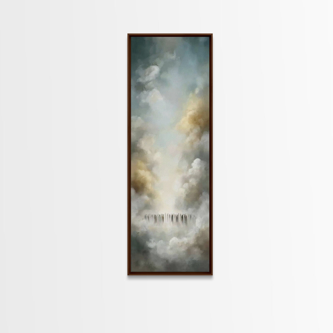Ascension Crowd Reverence – Framed Canvas Print – Skinny Art – Christian Art Canvas – Christian Painting – Christian Wall Art – Christian C