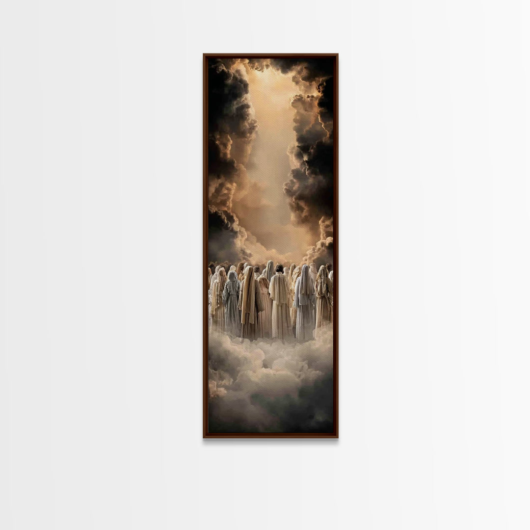 Celestial Summit – Framed Canvas Print – Tall Narrow Wall Art – Christian Art – Christian Art Canvas – Jesus Art Print – Christian Painting