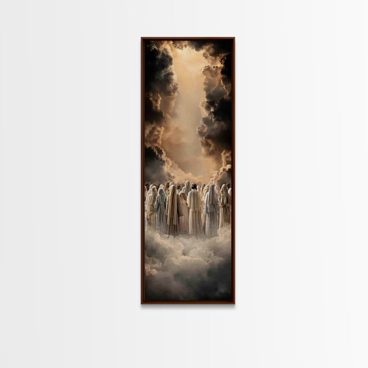 Celestial Summit – Framed Canvas Print – Tall Narrow Wall Art – Christian Art – Christian Art Canvas – Jesus Art Print – Christian Painting