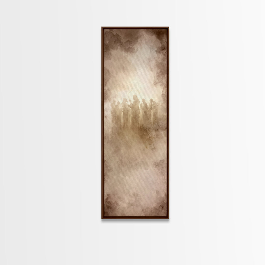 Cloudborn Halo Light – Framed Canvas Print – Tall Skinny Art Print – Christian Wall Art – Christian Art Canvas – Jesus Art Print – Christia