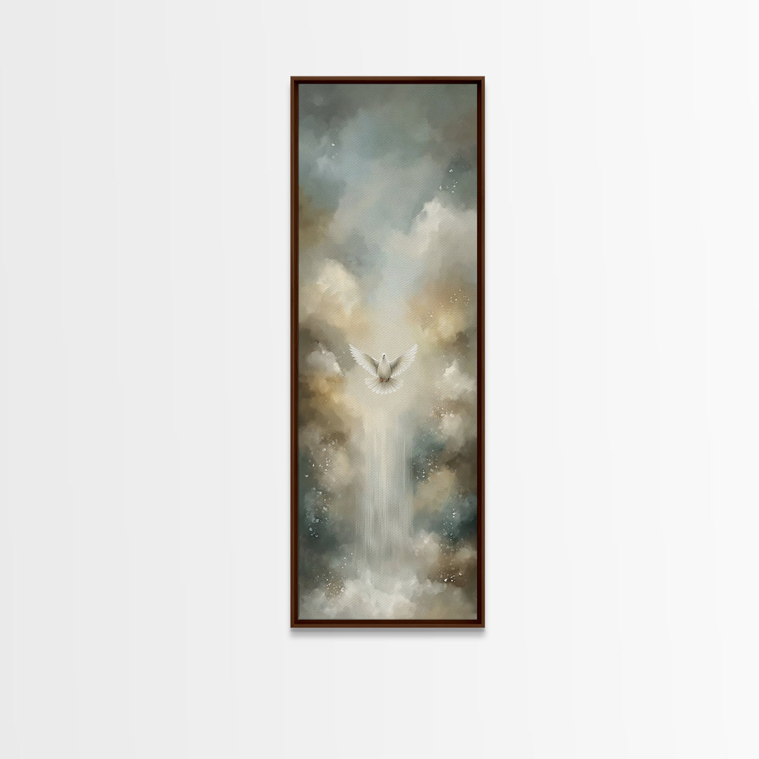 Ascension Of Peace | Framed Canvas Print | Christian Art Canvas | Christian Painting | Tall Narrow Wall Art | Christian Gift | Christmas Ar